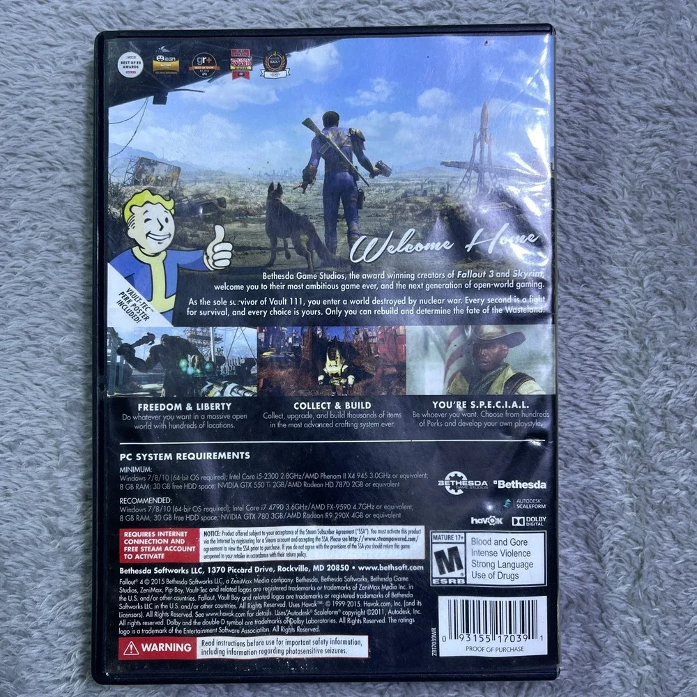 Fallout 4 PC‎ Game Complete Edition with Case Disc Manual